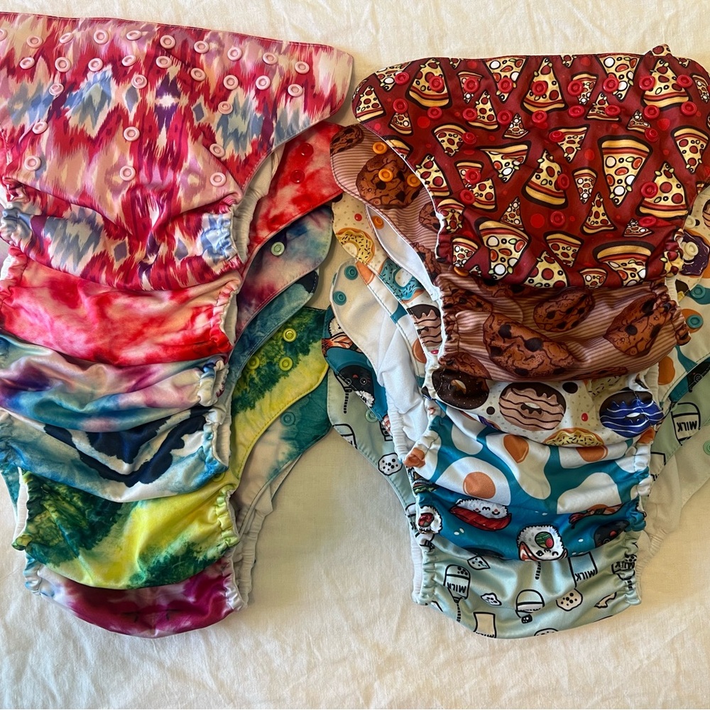 12 Mama Koala pocket diapers.